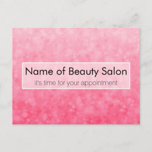 Postal Recordatorio de cita Pink Beauty