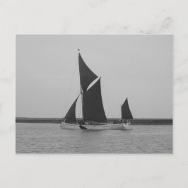 Postal Recordatorio de Gabarra de Vela