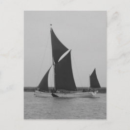Postal Recordatorio de Gabarra de Vela