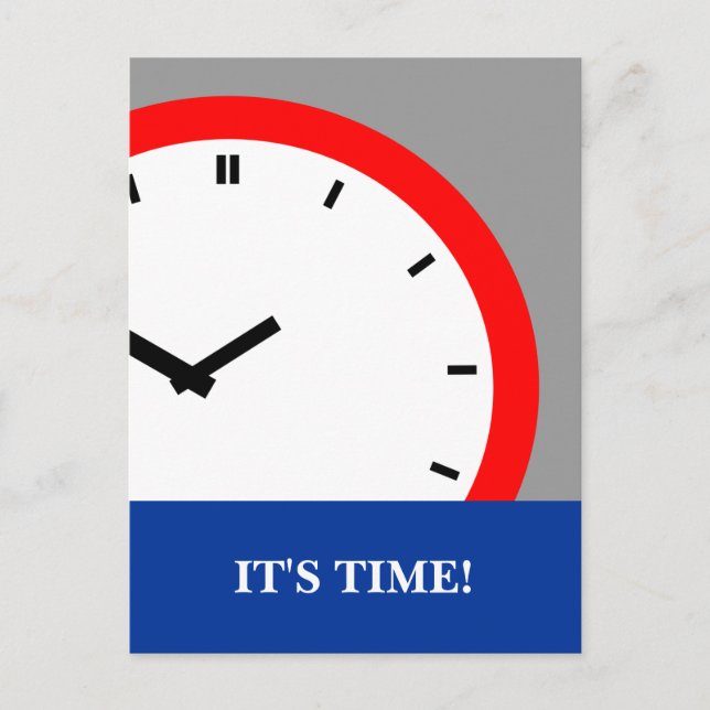 Postal Recordatorio de la cita del tiempo de cara de (Anverso)