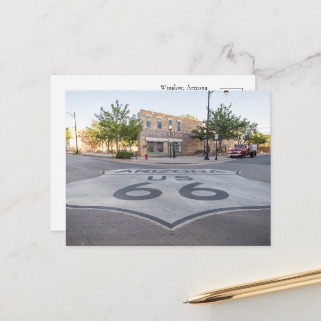 Postal Recordatorio de la ruta 66 (Anverso/Reverso In Situ)