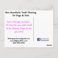 Postal recordatorio de limpieza de dientes