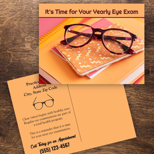 Postal Recordatorio de nombramiento de optometrista (Subido por el creador)