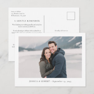 Postal Recordatorio de plazo límite de RSVP para boda mod