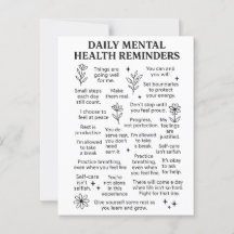 Recordatorios diarios de salud mental