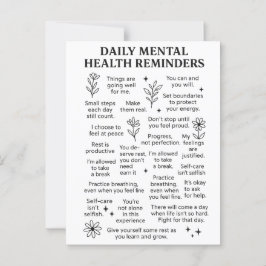 Postal Recordatorios diarios de salud mental