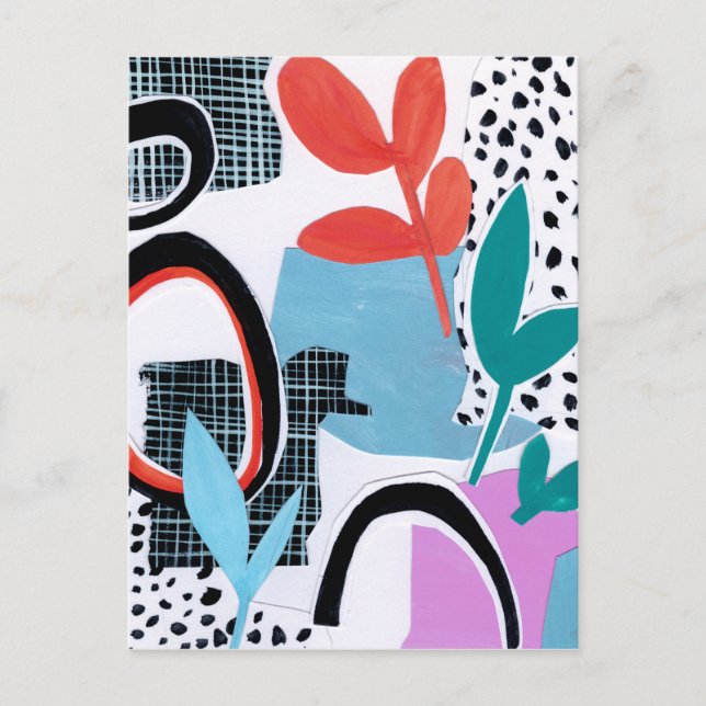 Postal Recorrido de campo abstracto (Anverso)