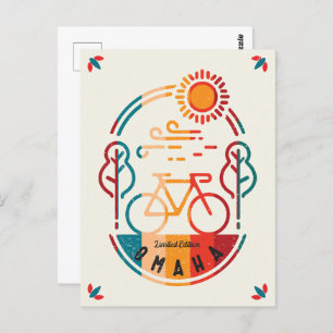 Postal Recorrido de ciclismo Retro Omaha