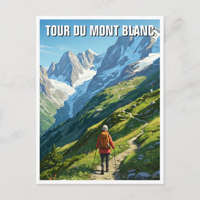 Postal Recorrido por Mont Blanc Travel Hiker (Anverso)