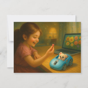 Postal Recorriendo cuento de hadas.