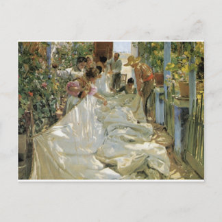 Postal Recorriendo la vela - Joaquín Sorolla y Bastida