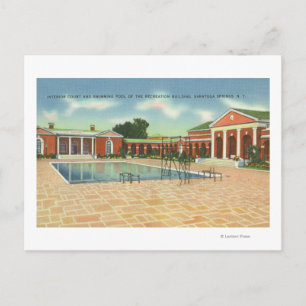 Postal Recreación Tribunal Interior Bldg y vista de pisci