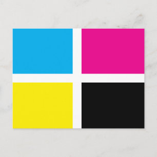 Postal rectángulos de cmyk