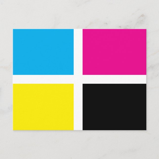 Postal rectángulos de cmyk (Anverso)