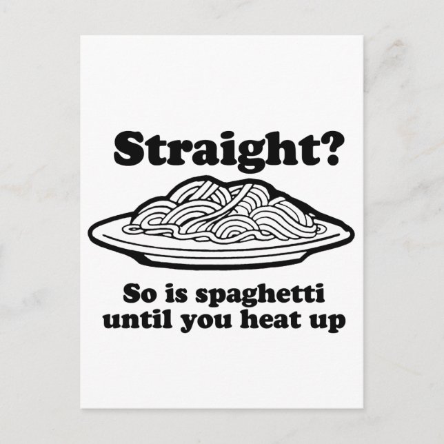 Postal RECTO ? También lo es el spaghetti (Anverso)