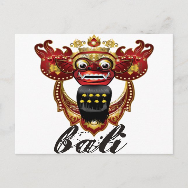 Postal Recuento balinés de Barong Indonesia (Anverso)