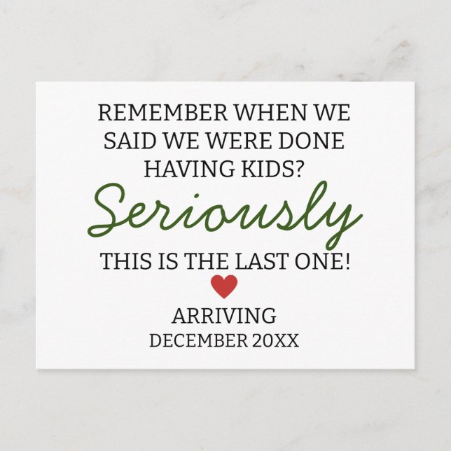 Postal Recuerda cuando dijimos que hemos terminado de ten (Anverso)