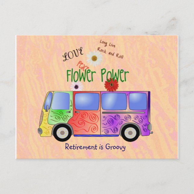 Postal Recuerda la música Rock and Roll de los 60, Groovy (Anverso)