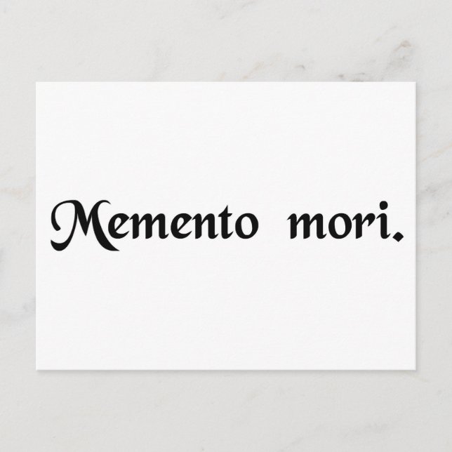 Postal Recuerda que debes morir. (Anverso)