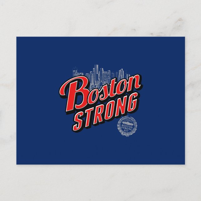 Postal Recuerdan con fuerza en la ciudad de Boston (Anverso)