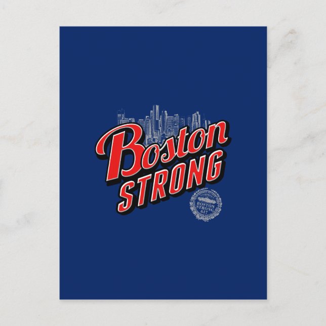 Postal Recuerdan con fuerza en la ciudad de Boston (Anverso)