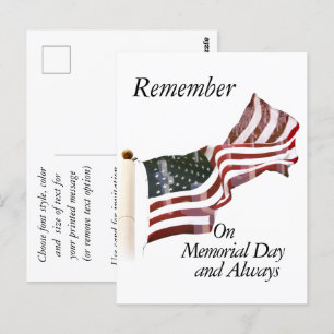 Postal Recuerde el día de conmemoración