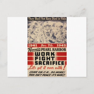 Postal Recuerde el Pearl Harbor