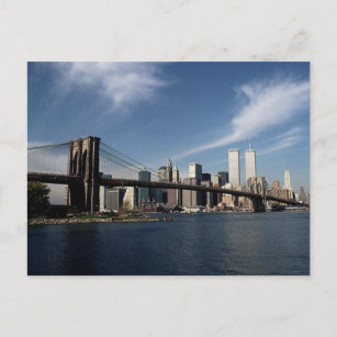 Postal Recuerde la reflexión ~ Torres gemelas WTC NYC