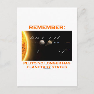 Postal Recuerde: Plutón ya no tiene estado planetario
