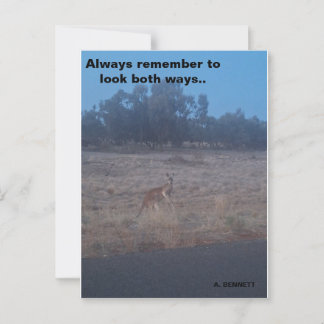 Postal Recuerde siempre mirar en ambos sentidos