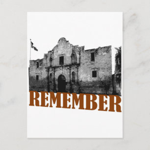 Postal Recuerden el Álamo