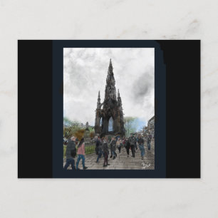 Postal Recuerden en el monumento escocés de Edimburgo, Es