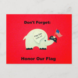 Postal Recuerden: Honrar nuestra bandera