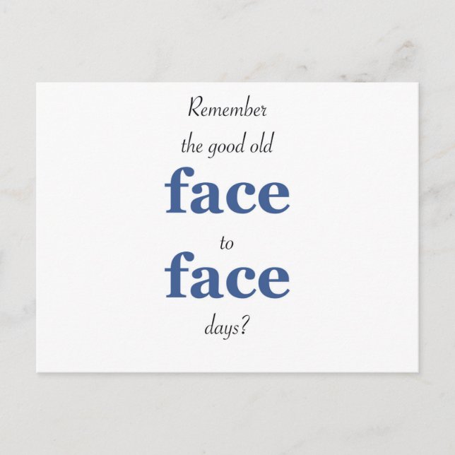 Postal Recuerden los buenos días de cara a cara (Anverso)