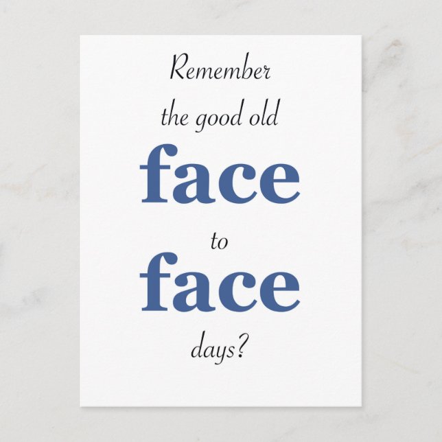 Postal Recuerden los buenos días de cara a cara (Anverso)