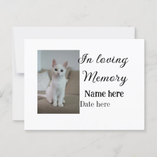 Postal Recuerdo conmemorativo en memoria add nombre de la