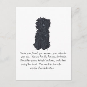 Postal Recuerdo de Affenpinscher