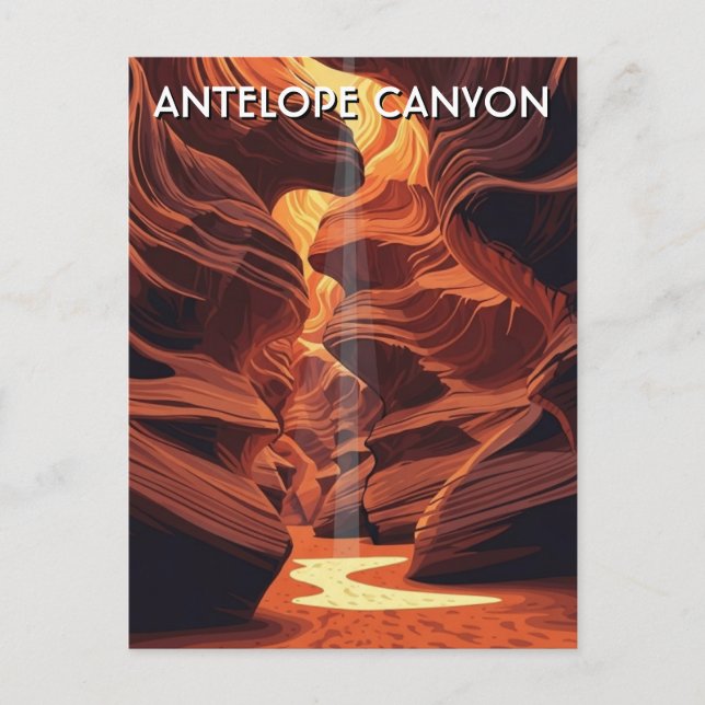 Postal Recuerdo de Antelope Canyon (Anverso)