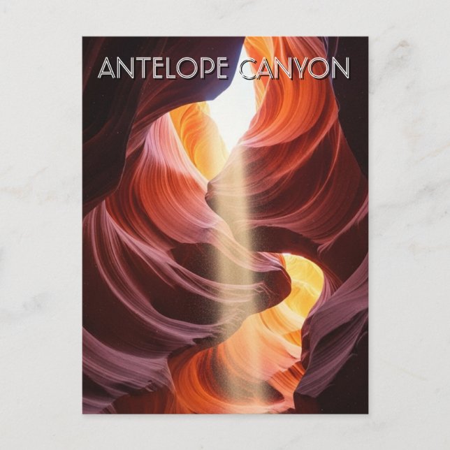 Postal Recuerdo de Antelope Canyon (Anverso)