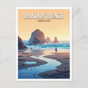 Postal Recuerdo de Bandon Beach, Oregon