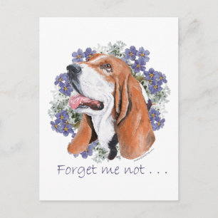 Postal Recuerdo de Basset Hound