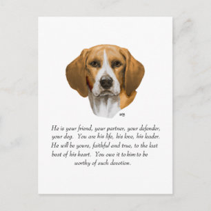 Postal Recuerdo de Beagle MACHO