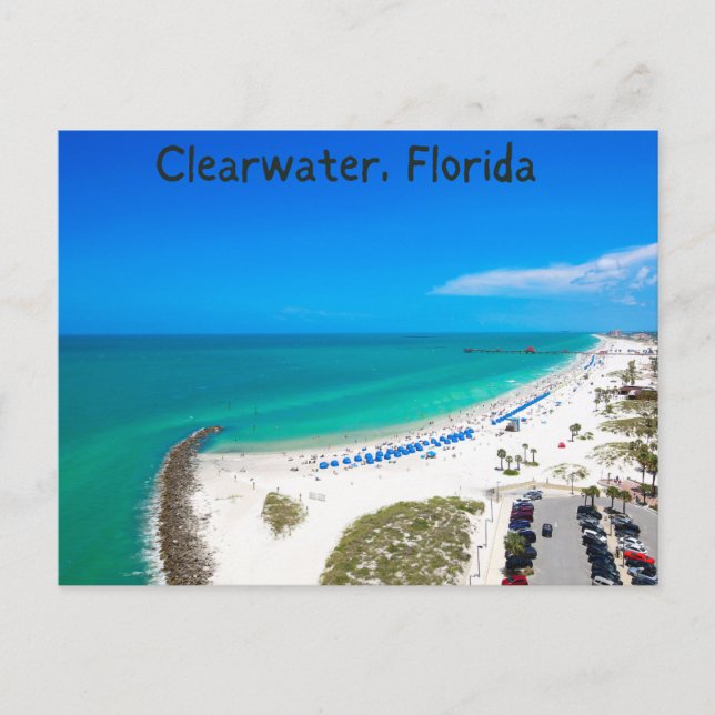 Postal recuerdo de florida de agua clara (Anverso)