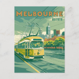 Postal Recuerdo de Melbourne | Tranvía Antiguo de Melbour