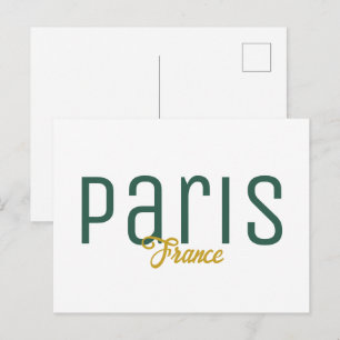 Postal Recuerdo de París, Francia