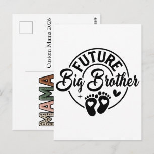 Postal Recuerdo de Pies de Bebé Falsos Mama Personalizada