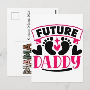 Postal Recuerdo de Pies de Bebé Falsos Mama Personalizada