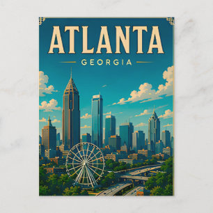 Postal Recuerdo de vacaciones en Atlanta Georgia 🍑