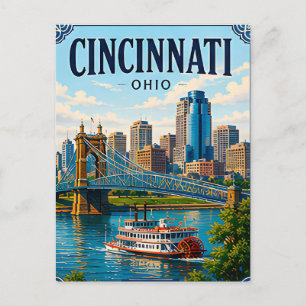 Postal 🌉 Recuerdo de vacaciones en Cincinnati Ohio River