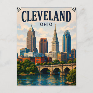 Postal 🌆 Recuerdo de vacaciones en Cleveland Ohio Visita